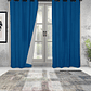 Set 2 Cortinas Black Out Microfibra Azul 140x225 - Miniatura 2