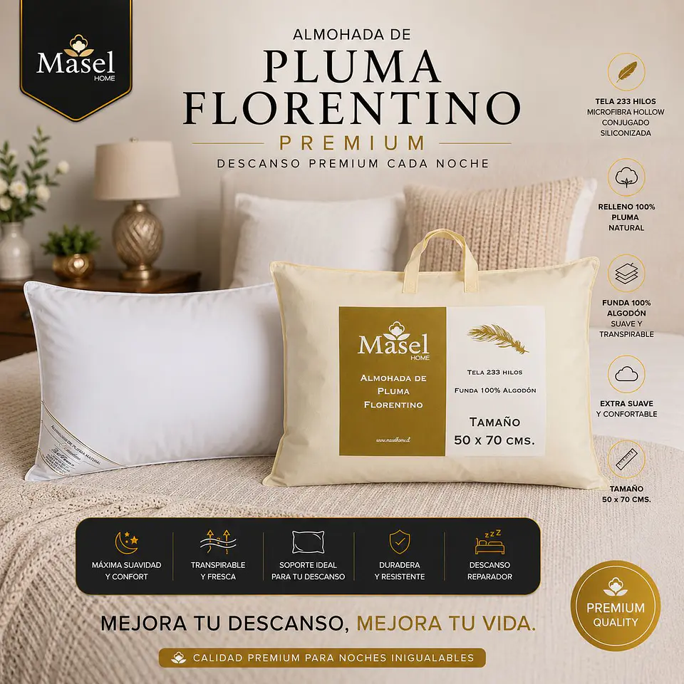 Almohada Plumas Florentino 50x70 2