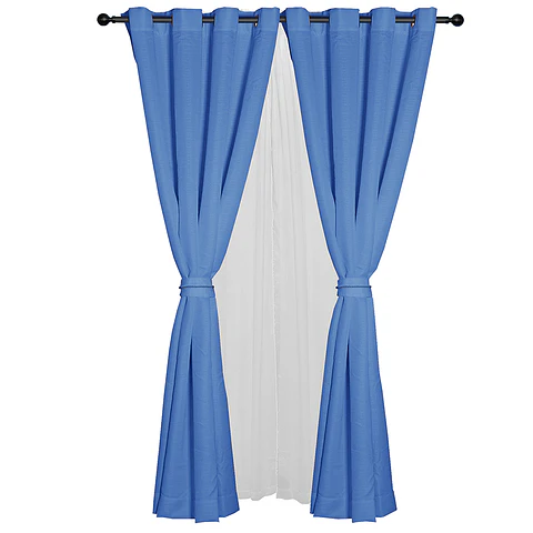 Set Cortina Barbara 8 pzas Azul