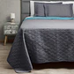 Quilt Bicolor Masel 1.5 plazas Gris-Turquesa - Miniatura 1