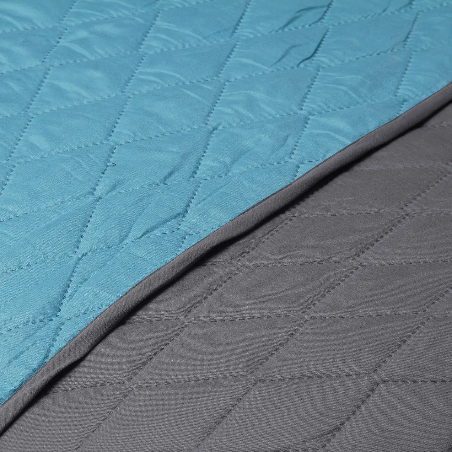 Quilt Bicolor Masel 1.5 plazas Gris-Turquesa 3