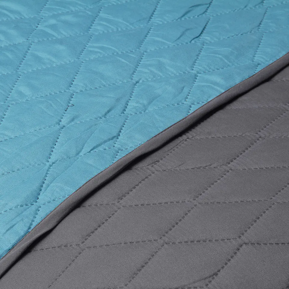 Quilt Bicolor Masel 1.5 plazas Gris-Turquesa 3