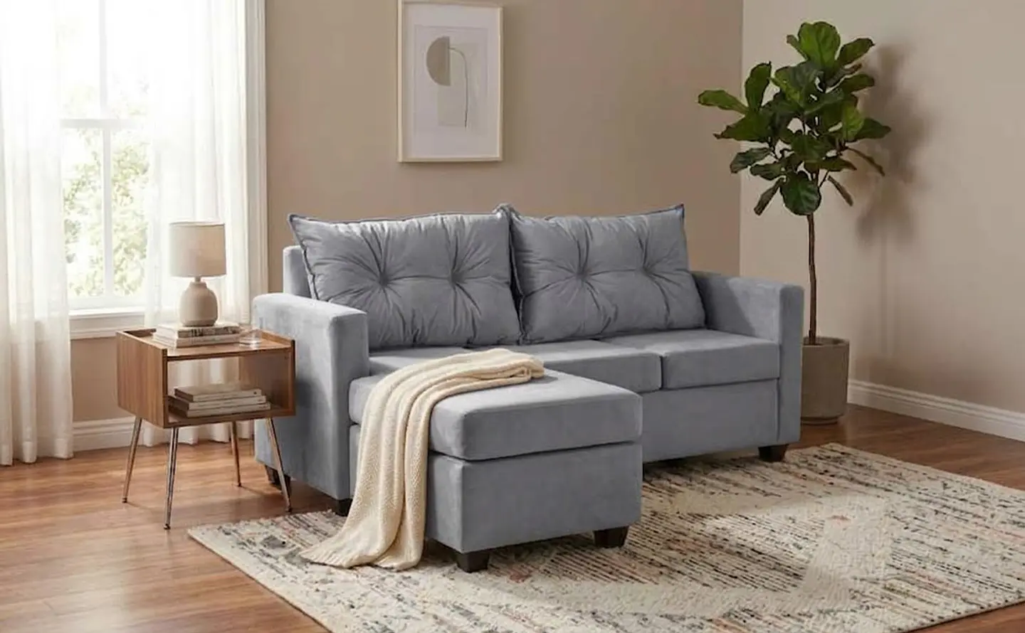 Seccional Intercambiamble Hamburgo Felpa Gris 170x130x83 1