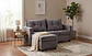 Seccional Intercambiamble Hamburgo Felpa Gris  Oscuro 170x130x83 - Miniatura 1
