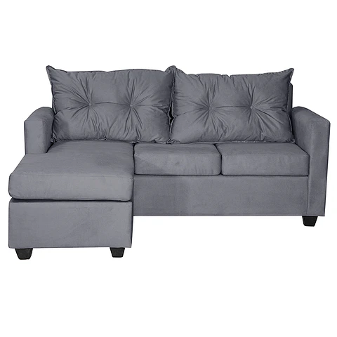 Seccional Intercambiamble Hamburgo Felpa Gris  Oscuro 170x130x83