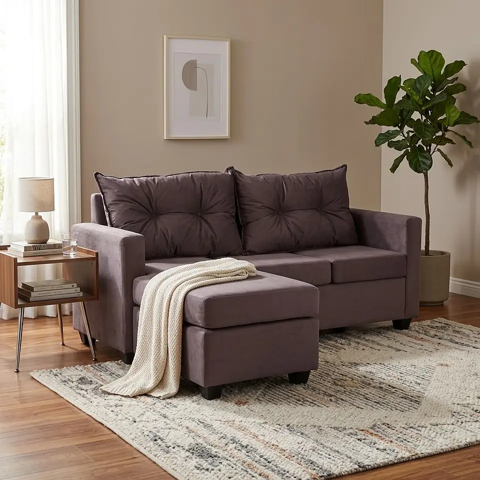 Seccional Intercambiable Hamburgo Felpa Chocolate   170x130x83 1