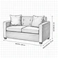 Sofá 2c Hamburgo Felpa Gris - 130x70x83 - Miniatura 4