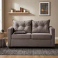 Sofá 2c Hamburgo Felpa Gris - 130x70x83 - Miniatura 1