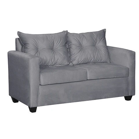 Sofá 2c Hamburgo Felpa Gris - 130x70x83