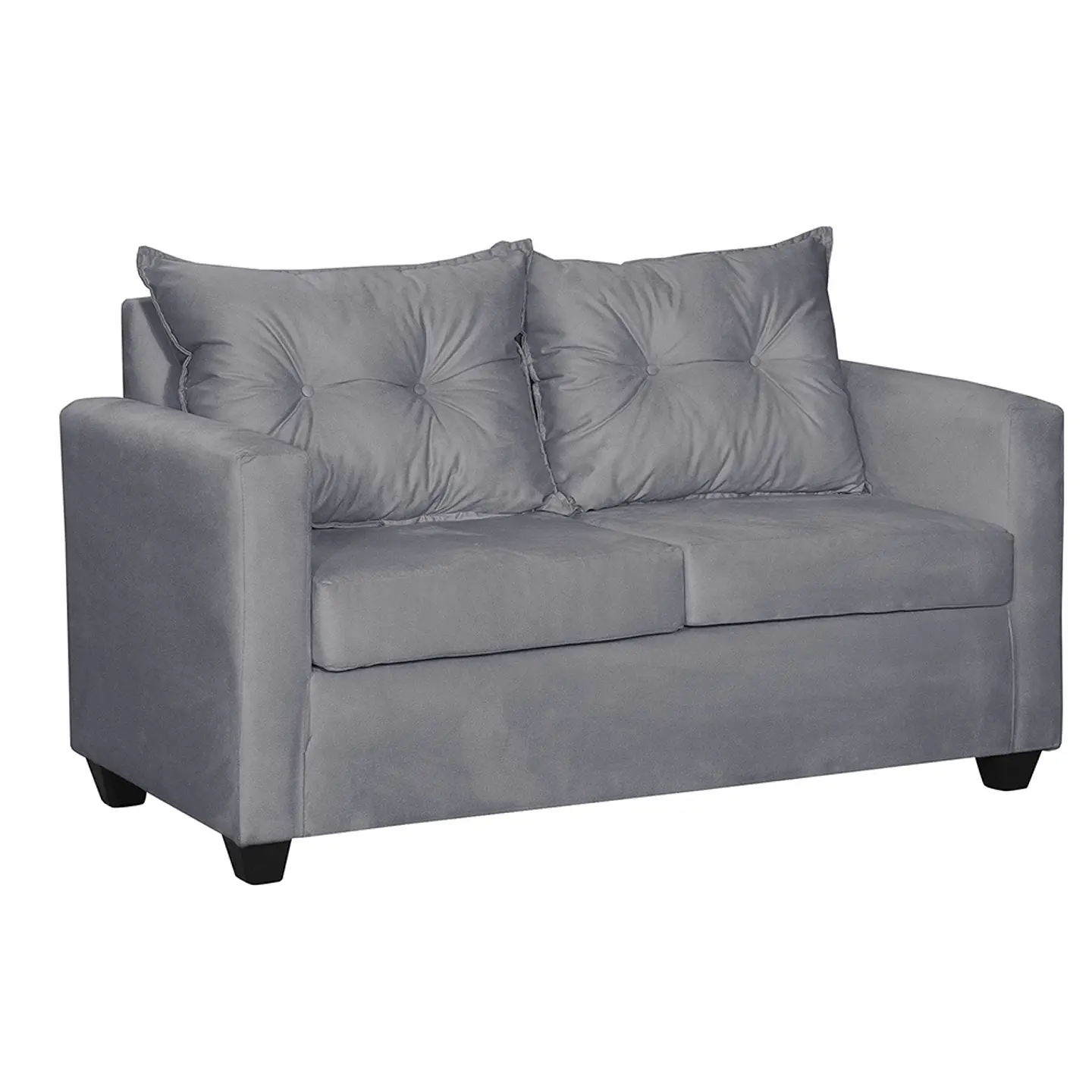 Sofá 2c Hamburgo Felpa Gris - 130x70x83 2