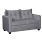Sofá 2c Hamburgo Felpa Gris - 130x70x83 - Miniatura 2