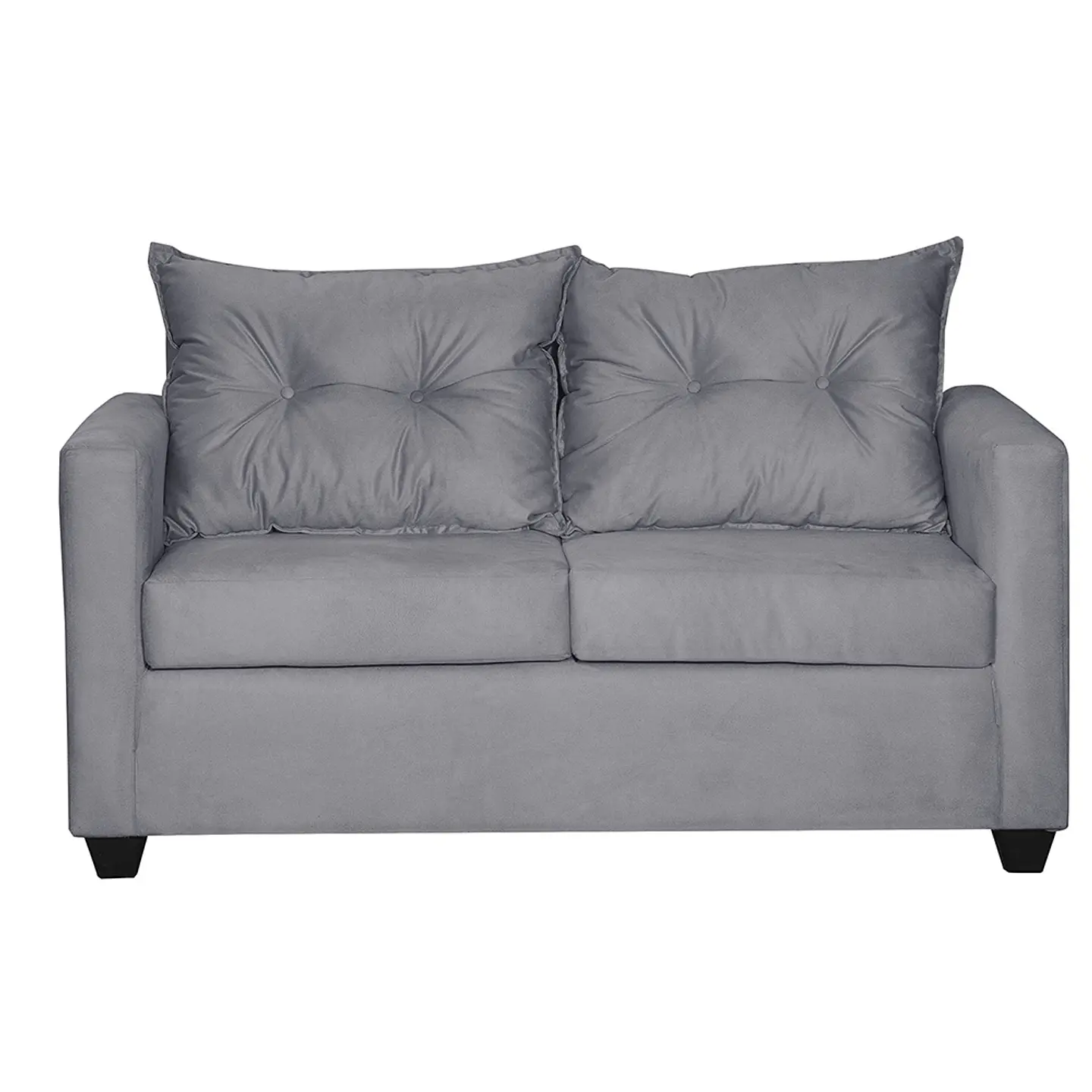 Sofá 2c Hamburgo Felpa Gris - 130x70x83 3