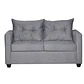 Sofá 2c Hamburgo Felpa Gris - 130x70x83 - Miniatura 3