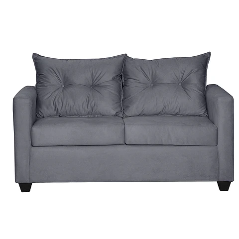 Sofá 2c Hamburgo Felpa Gris Oscuro- 130x70x83