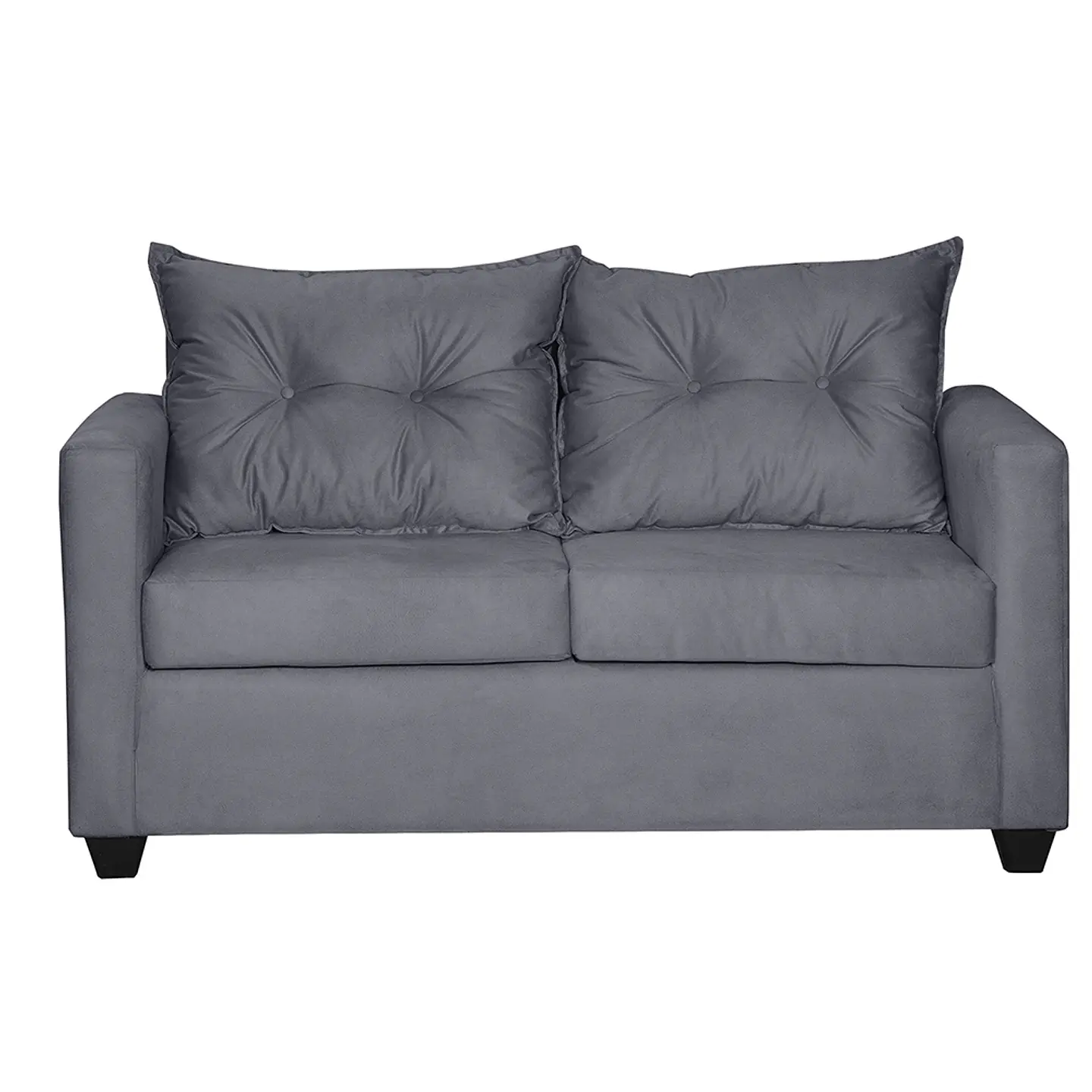 Sofá 2c Hamburgo Felpa Gris Oscuro- 130x70x83 2