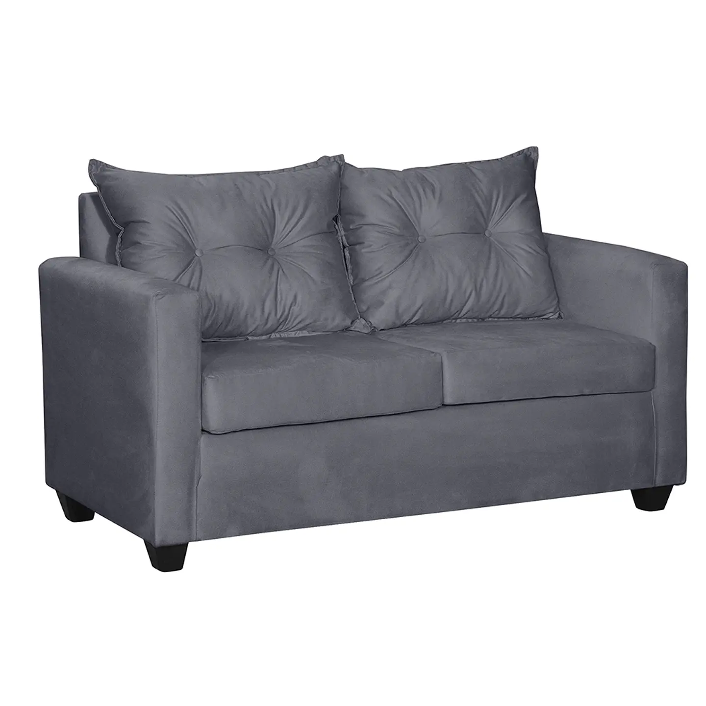 Sofá 2c Hamburgo Felpa Gris Oscuro- 130x70x83 3