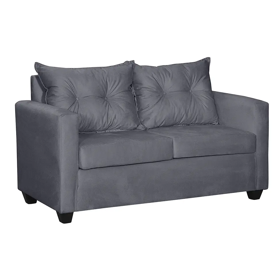 Sofá 2c Hamburgo Felpa Gris Oscuro- 130x70x83 3