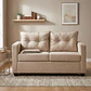 Sofá 2c Hamburgo Felpa  Beige- 130x70x83 - Miniatura 1
