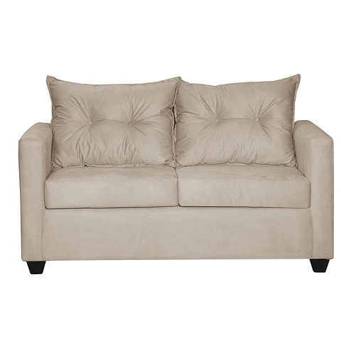Sofá 2c Hamburgo Felpa  Beige- 130x70x83