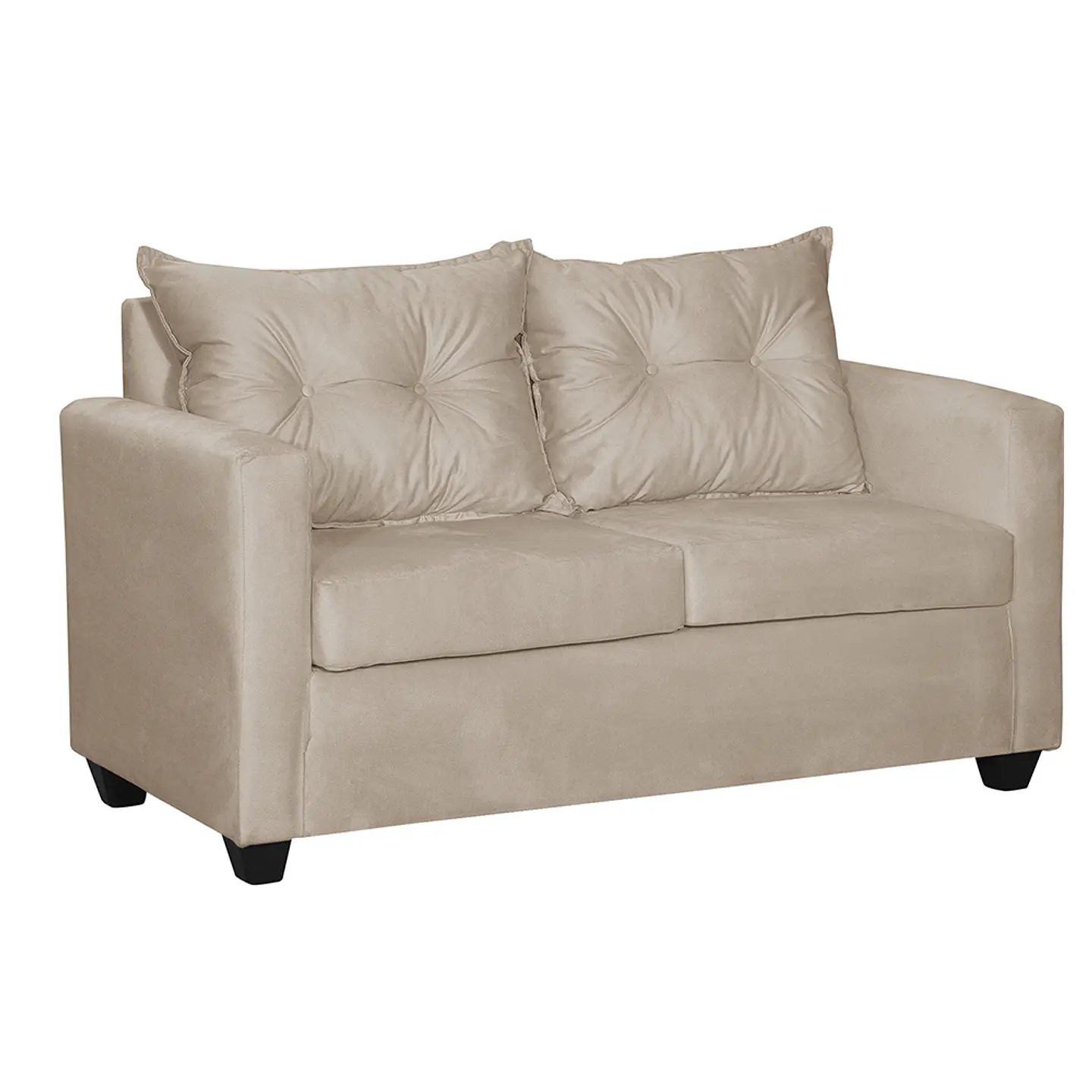 Sofá 2c Hamburgo Felpa  Beige- 130x70x83 3