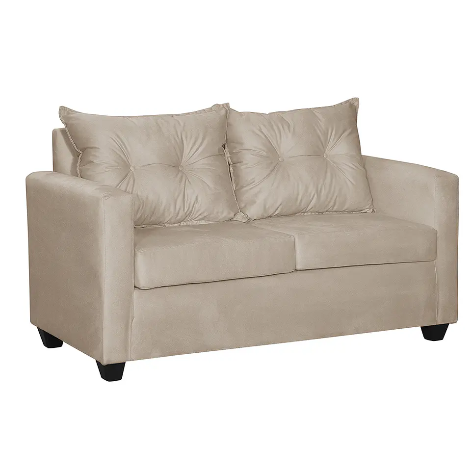 Sofá 2c Hamburgo Felpa  Beige- 130x70x83 3