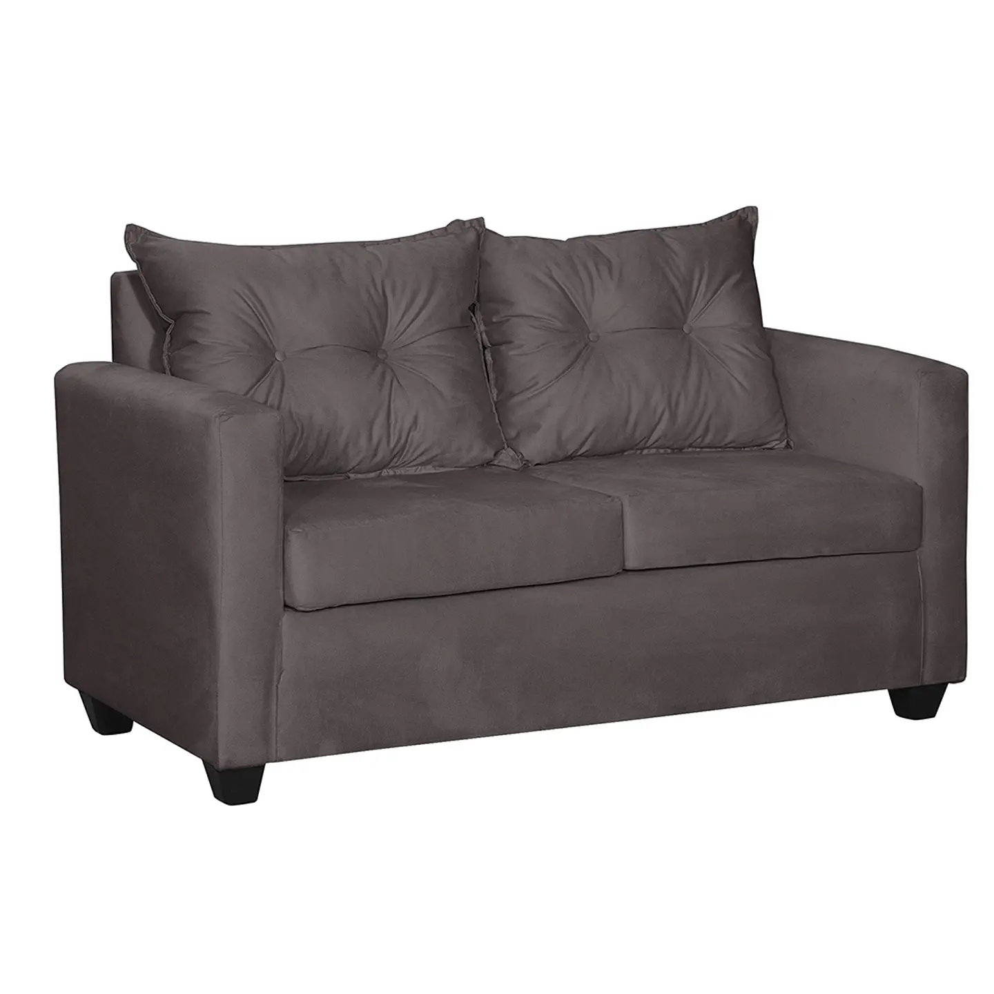 Sofá 2c Hamburgo Felpa  Chocolate - 130x70x83 3