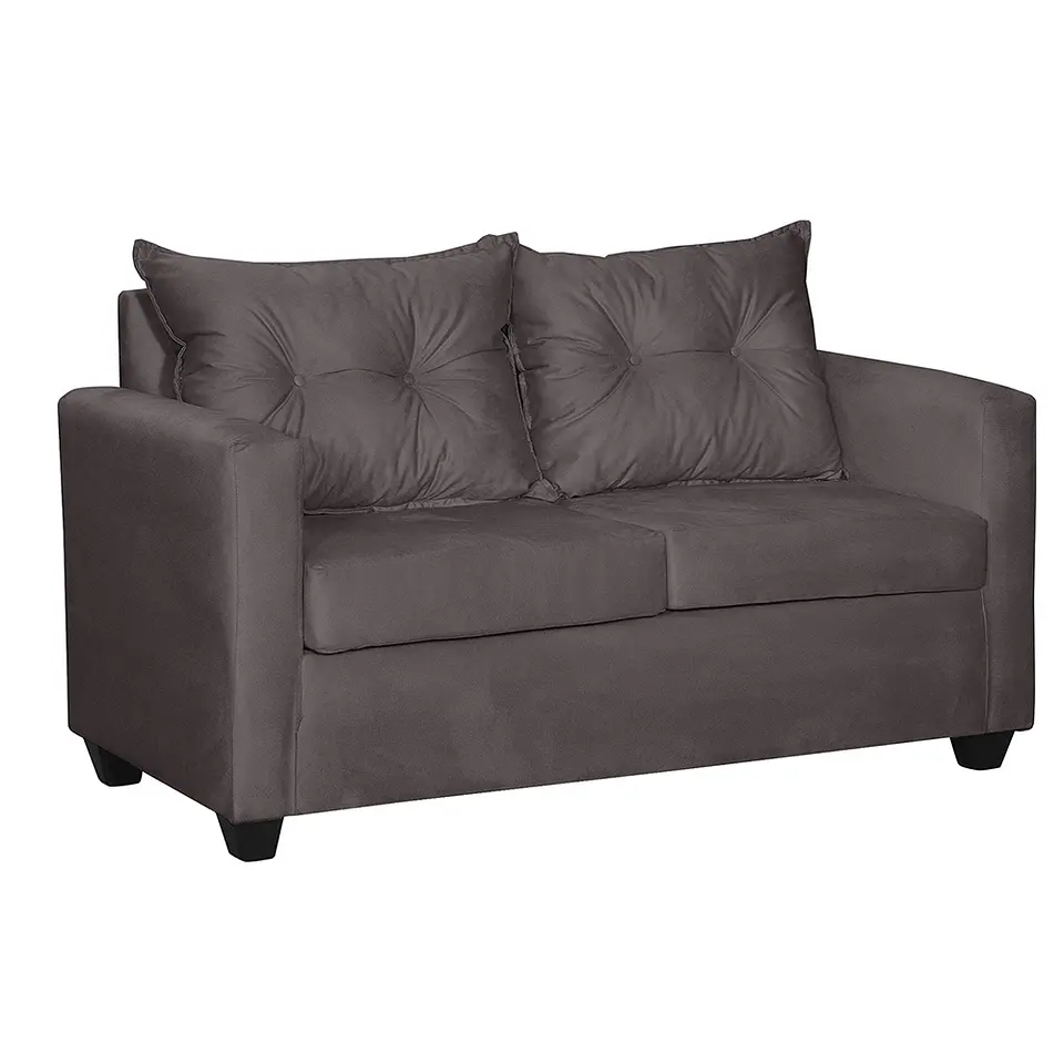 Sofá 2c Hamburgo Felpa  Chocolate - 130x70x83 3