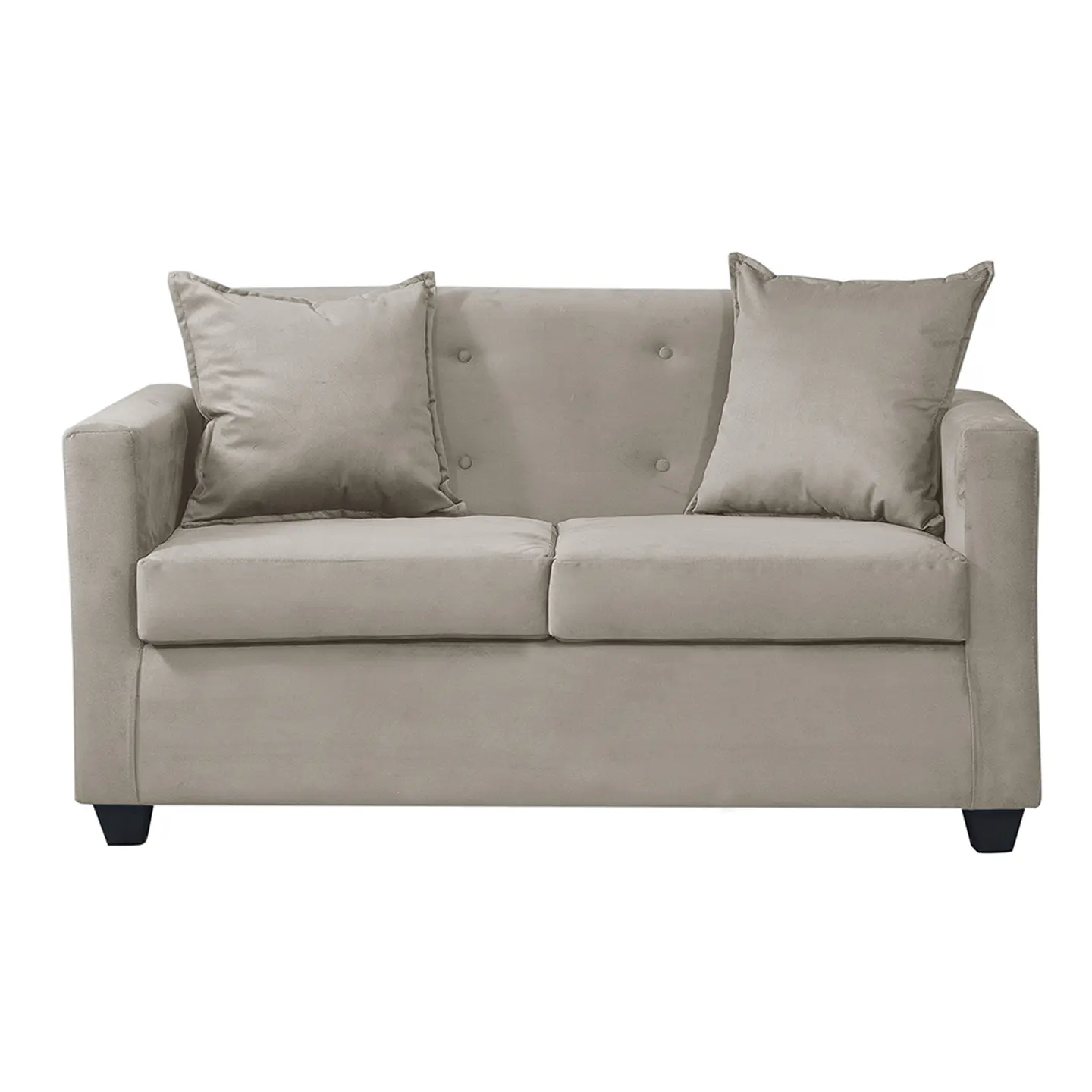 Set Sofa 2c Gramado Felpa Beige + Banqueta Baul Felpa Beige 3