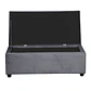 Set Seccional Gramado Felpa Dark Grey + Banqueta baul felpa Dark Grey - Miniatura 4