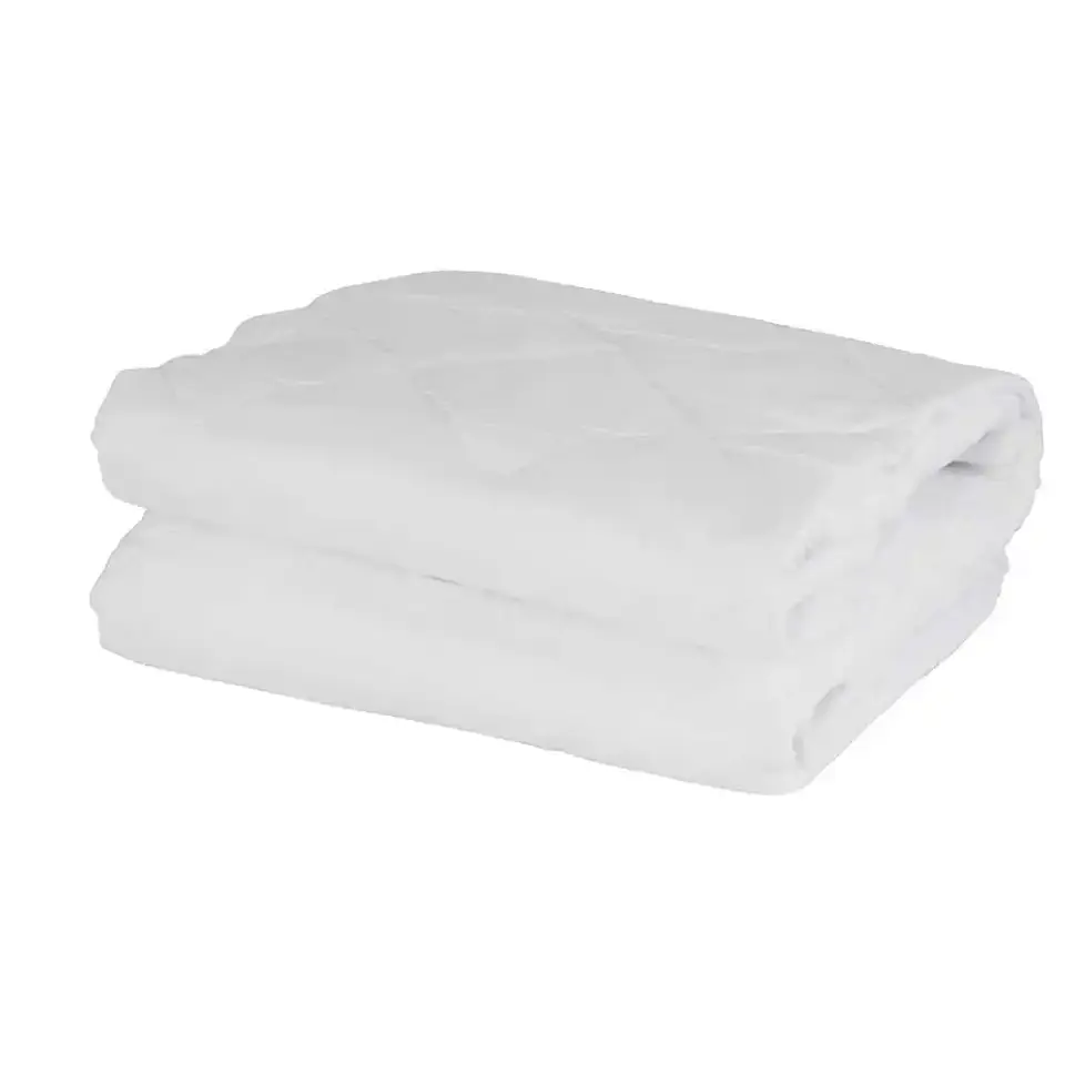 Cubre colchón microfibra faldón 1 PL Blanco 3