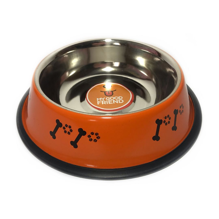 Plato Acero Inoxidable pintado y diseños 470 ml 6