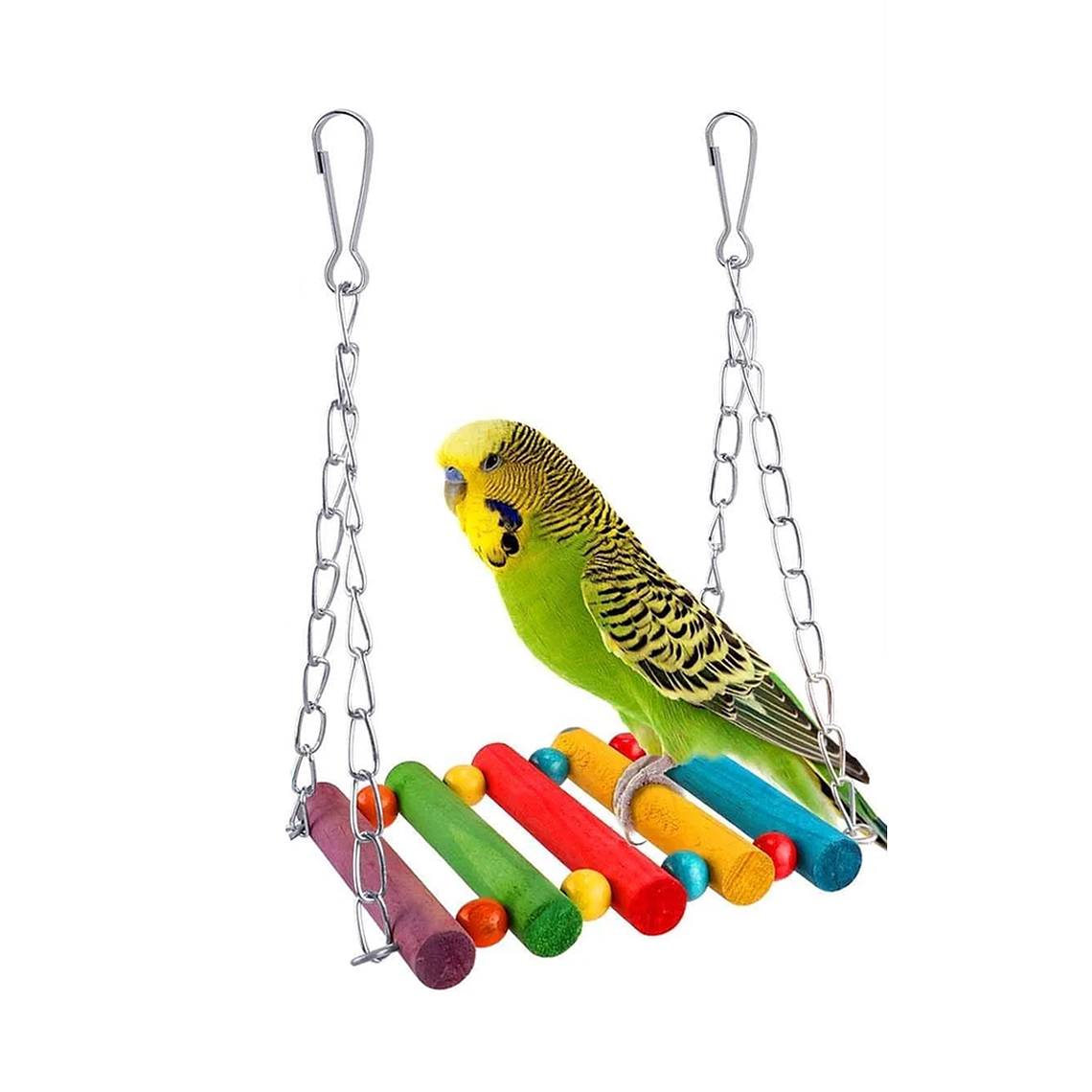 Columpio Aves Madera colores 3