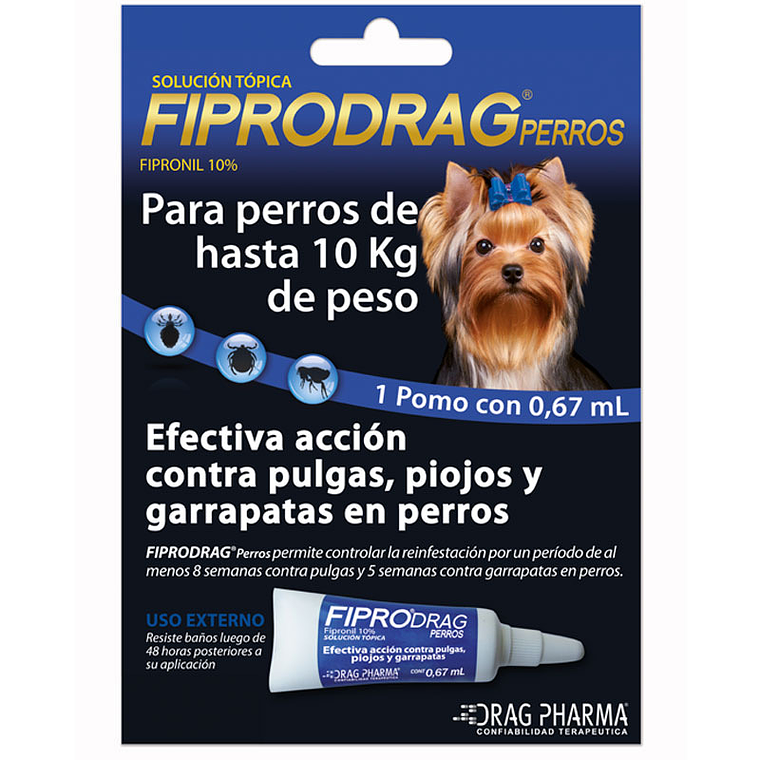 FIPRODRAG® 0,67 mL - Perro hasta 10 Kg 1