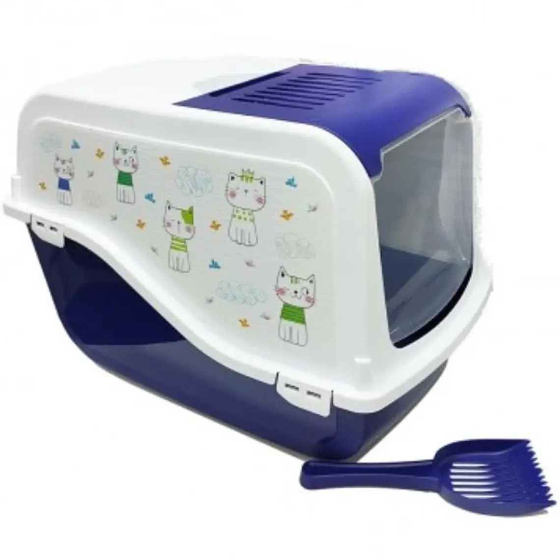 BAÑO SANITARIO GATO CON DISEÑOS+PALA Y FILTRO CARBON  2