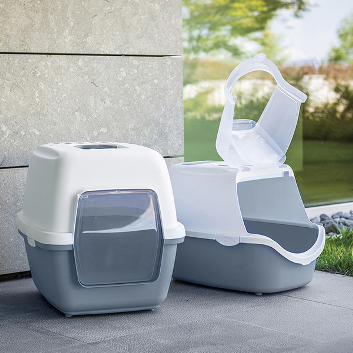 BAÑO SANITARIO GATO CON PUERTA Y BANDEJA  2