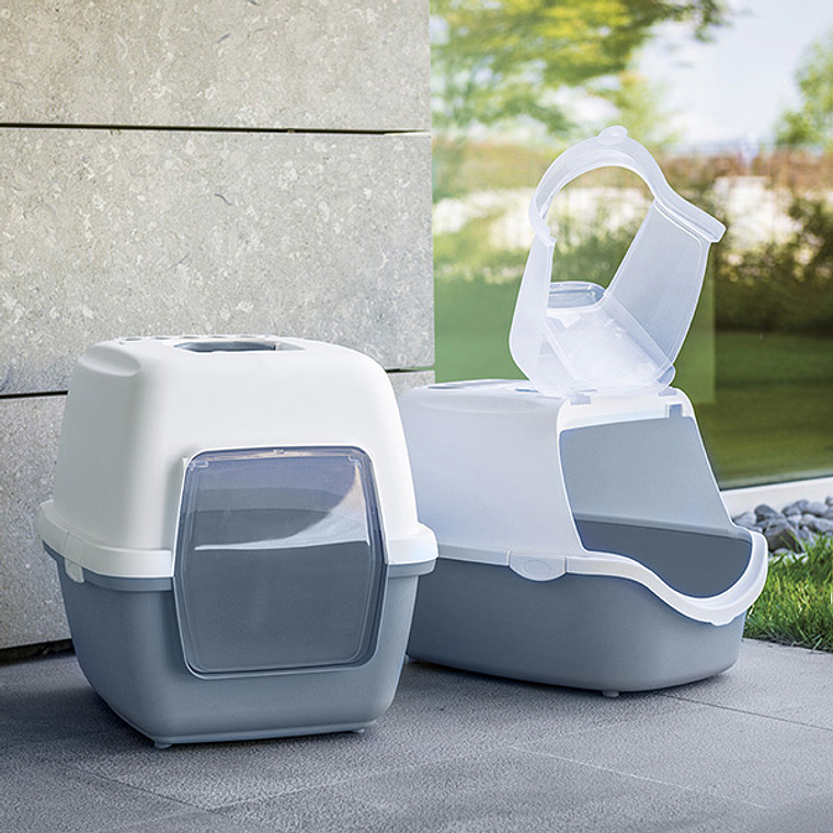 BAÑO SANITARIO GATO CON PUERTA Y BANDEJA  2