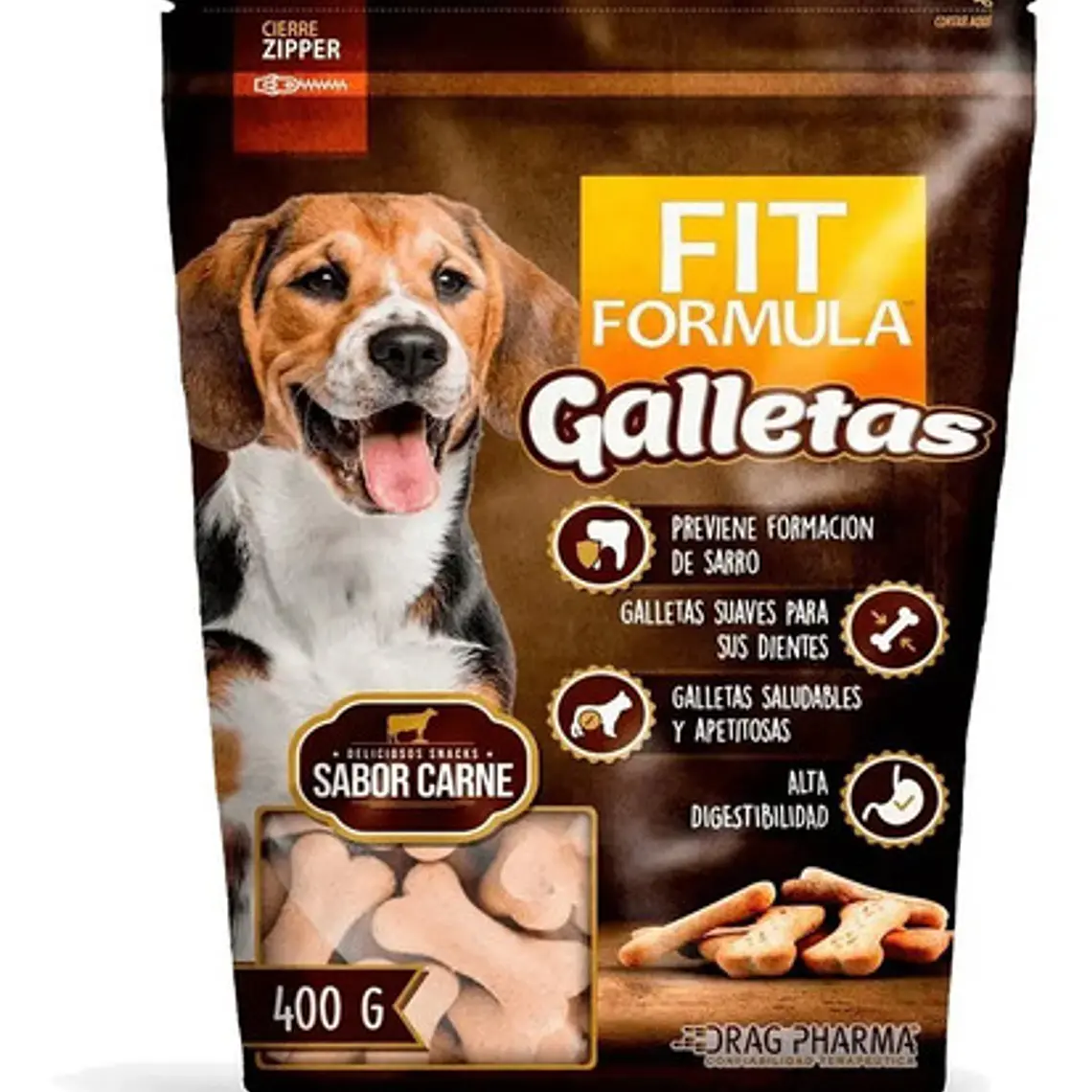 Galletas Golosina Comida Snack Carne Fit Perro Mascota 400gr 1