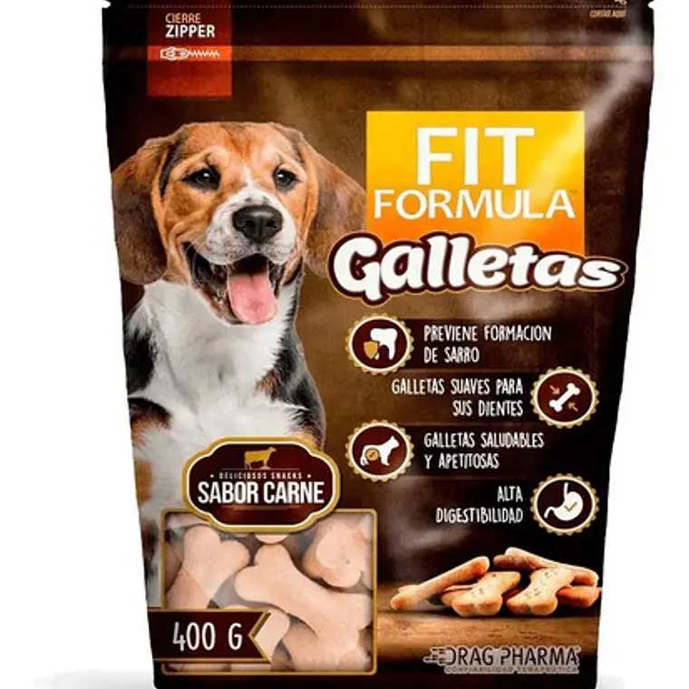 Galletas Golosina Comida Snack Carne Fit Perro Mascota 400gr 1