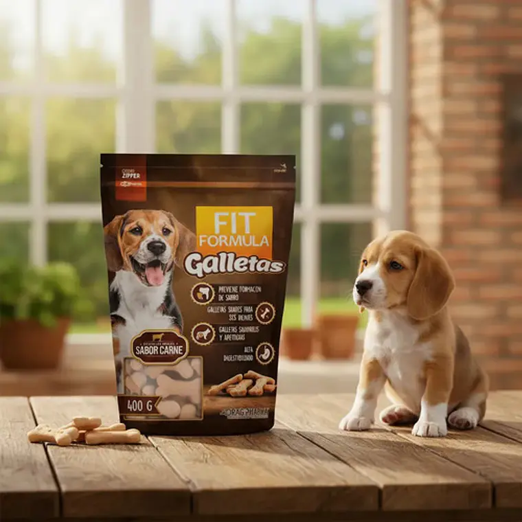 Galletas Golosina Comida Snack Carne Fit Perro Mascota 400gr 2