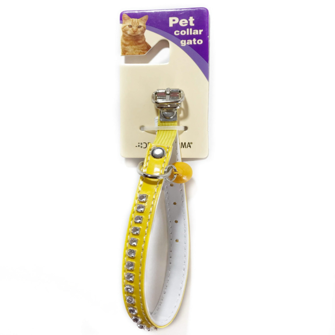 Collar gato c/piedras brillantes 1