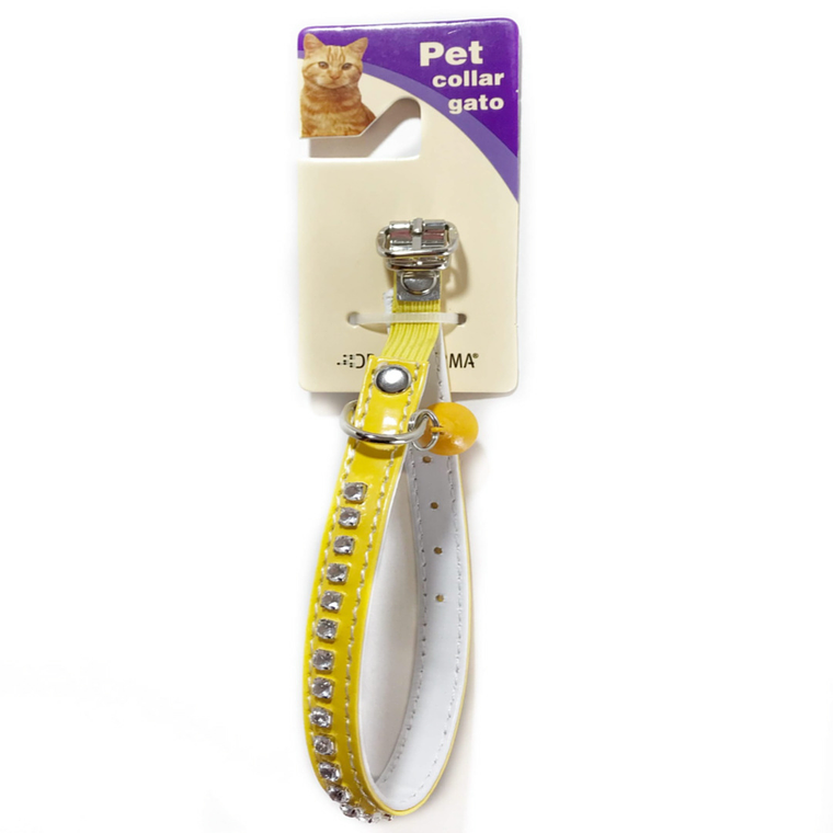Collar gato c/piedras brillantes 1