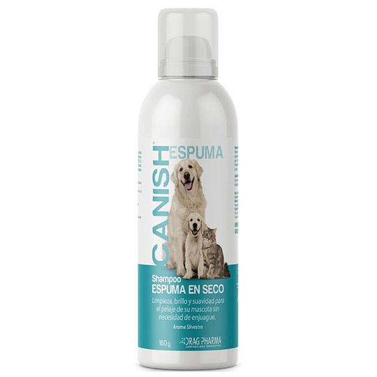 Shampoo Espuma Seca para Perros y Gatos