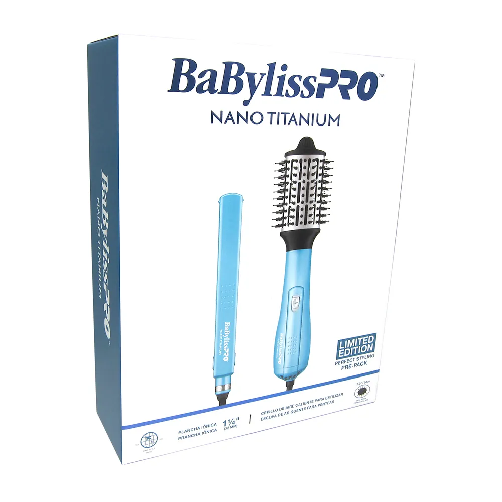 Kit Plancha Y Cepillo Secador Babylisspro Lavanda