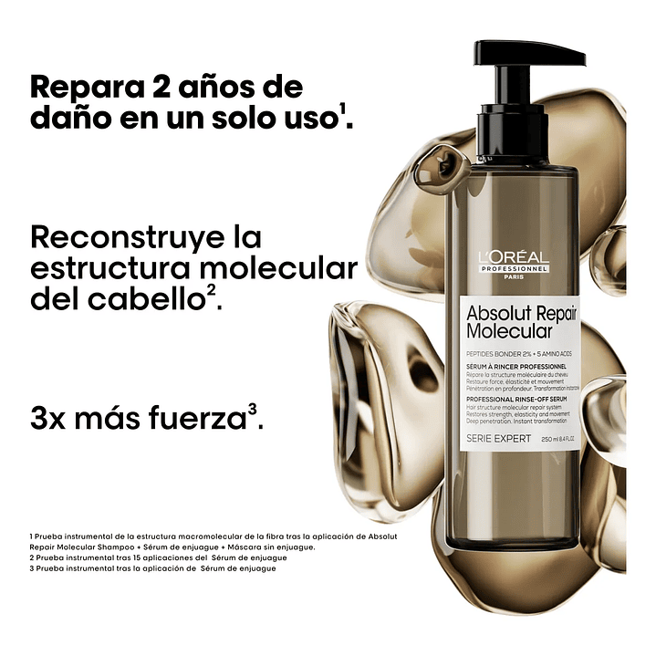 Tratamiento Reparación Molecular Cabello Dañado Absolut Repair Molecular 250ml L'oréal Professionnel 2