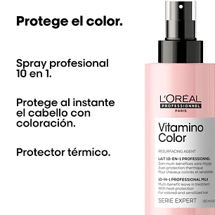 Spray 10 En 1 Vitamino Color Cuidado Cabello Tinturado 190 Ml L`oreal Professionnel
