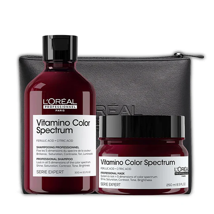 Set Vitamino Color Spectrum Shampoo y Mascara Loreal 1