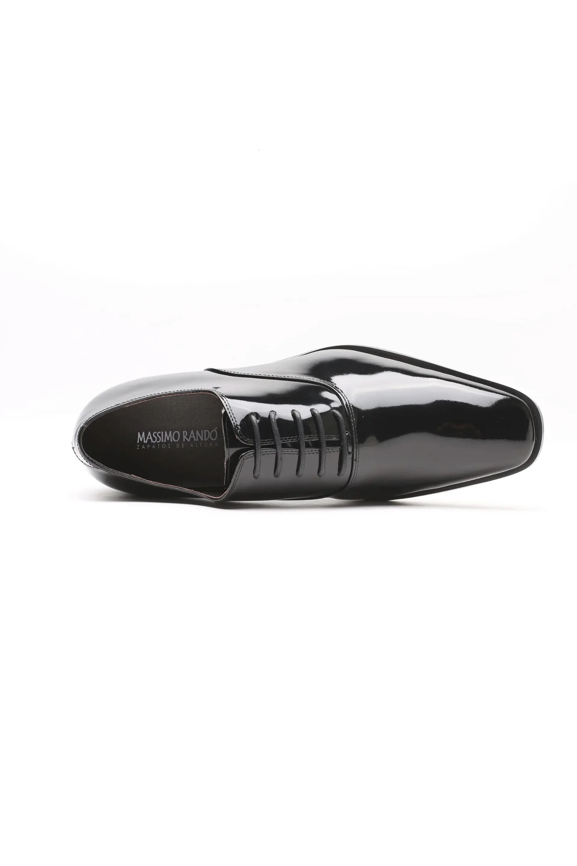 Zapato Vito Charol Negro Aumenta +7cms de Altura 4