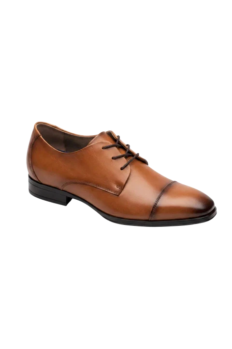 Zapato Giorgio Café Claro Cuero Aumenta +7cms de Altura
