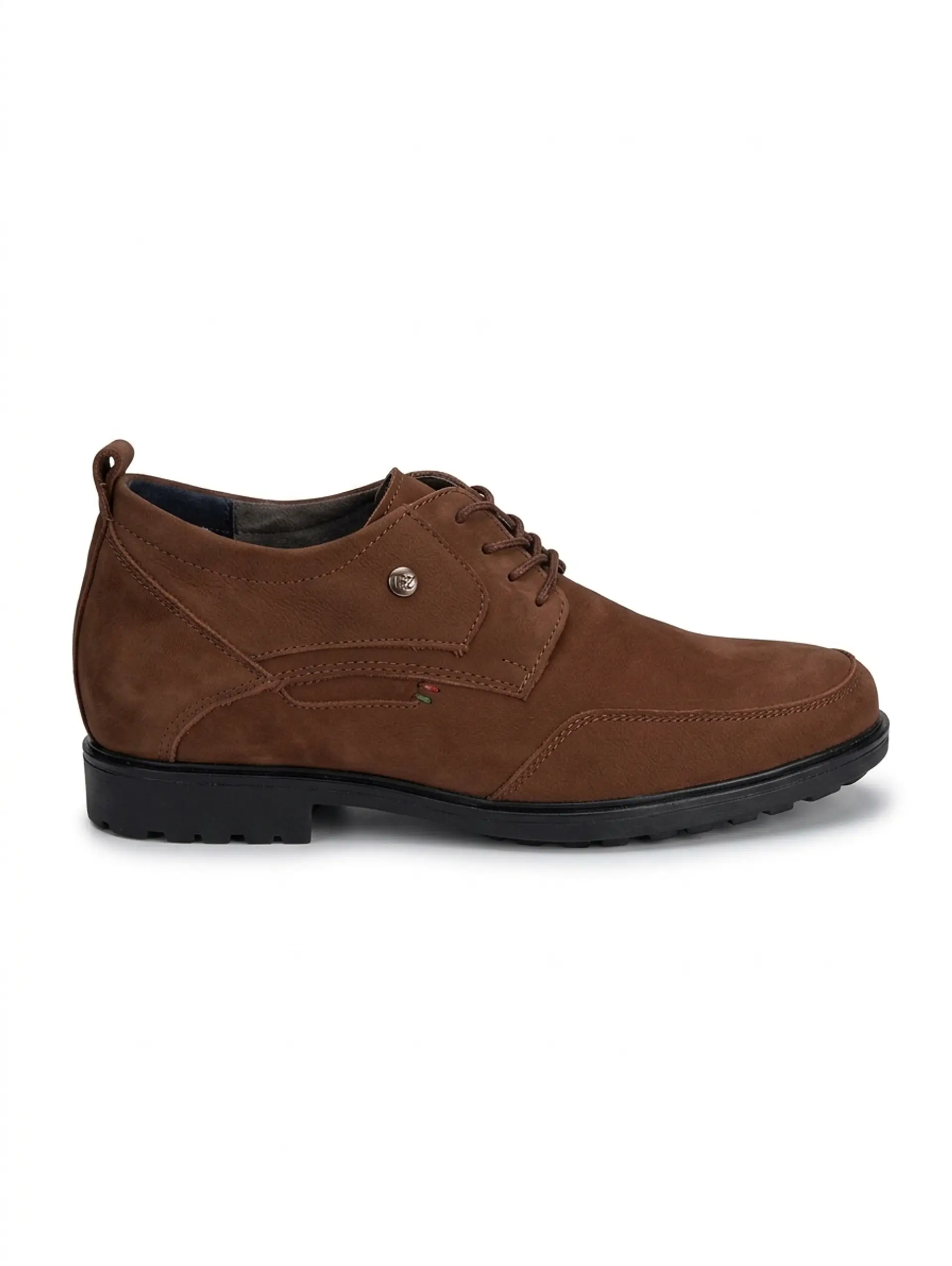 Zapato Casual Castel Café Nobuck Aumenta +8cm de Altura 3