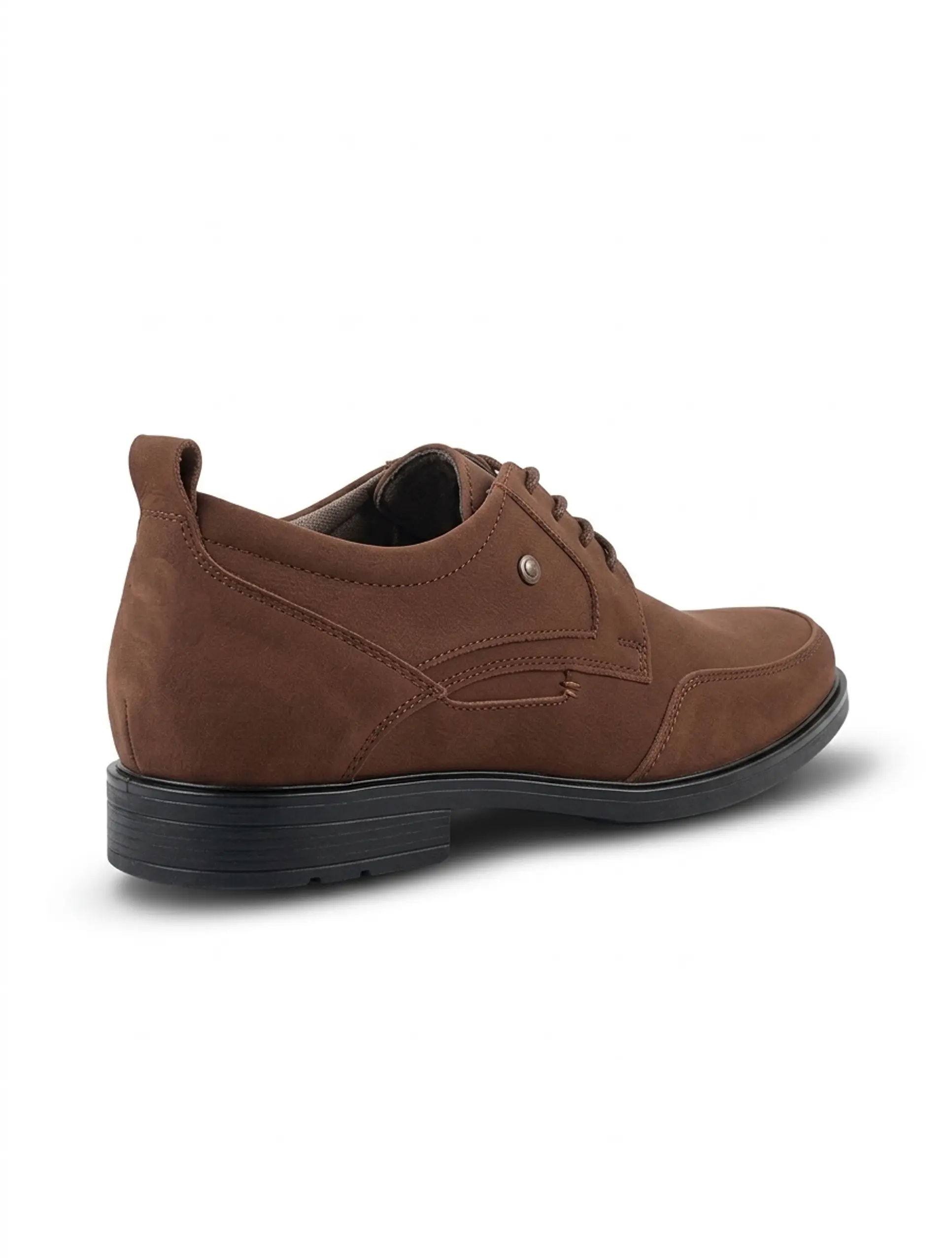 Zapato Casual Castel Café Nobuck Aumenta +8cm de Altura 5